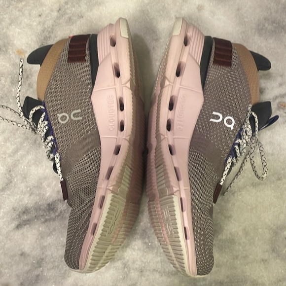 On Running Women's Sneakers - Gray, Black, Purple, Tan - Picture 4 of 9